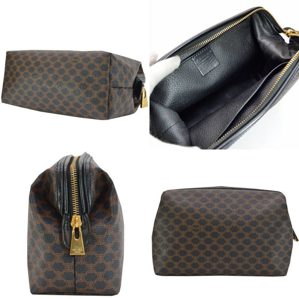 Celine Macadam Leather Multi Case Pouch Brown Bla… - image 5